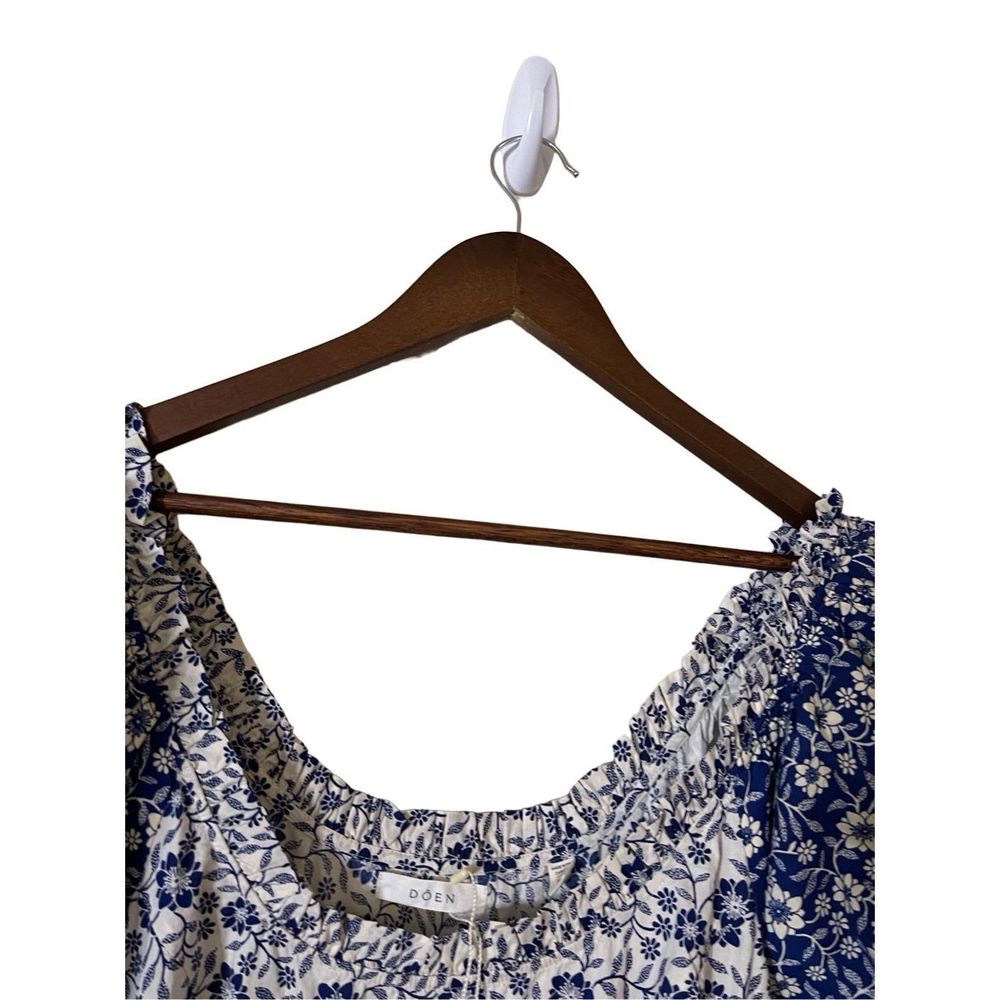 Doen Blue and White Floral Midi Dress - Picture 8 of 16